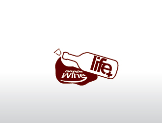 劉琦的life+西餐紅酒廊logo設計