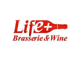 周金進的life+西餐紅酒廊logo設計