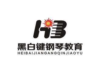 鄭國麟的黑白鍵鋼琴教育logo設(shè)計