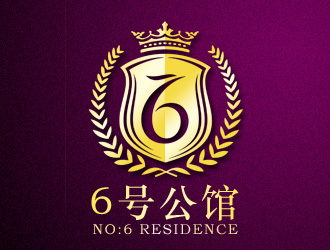 倉小天的6號公館瑜伽健身俱樂部logo設計