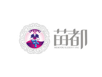 楊福的苗都藍莓紅酒logologo設計