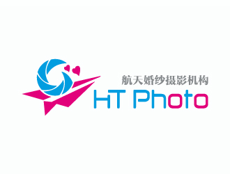 張曉明的航天婚紗攝影機構/HTphotologo設計