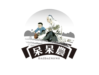 鄭國麟的呆呆農 人物卡通LOGO設計logo設計