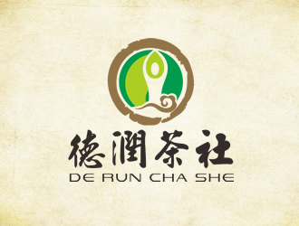 廖燕峰的德潤茶社茶館logo設計