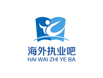 海外執業吧藍色圖形logologo設計