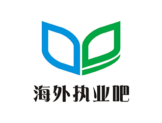 陳員員的海外執業吧藍色圖形logologo設計