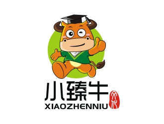 小臻牛兒童教育培訓吉祥物設計logo設計