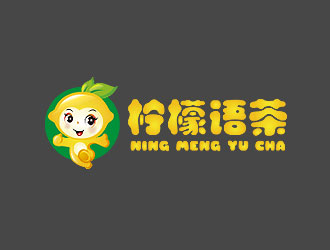 鐘炬的奶茶店logo（檸檬語茶）logo設計