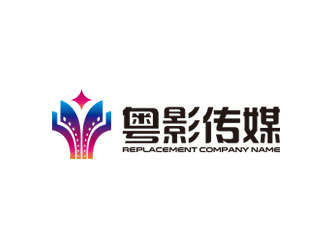 鐘炬的粵影傳媒有限公司標志logo設計