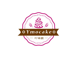 朱紅娟的吖咪歐YMOCAKE蛋糕logo設計