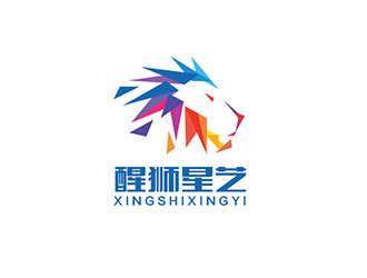 吳曉偉的醒獅星藝傳媒教育 動物頭像logologo設計