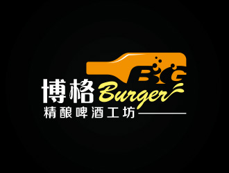 博格精釀啤酒工坊負空間logo設計logo設計