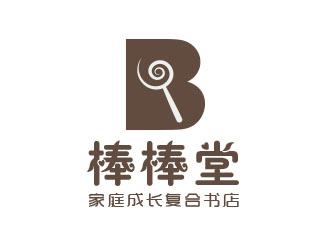 朱紅娟的棒棒堂家庭成長復合書店logo設計