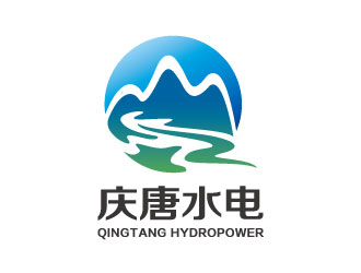 張曉明的山水logo-慶唐水電logo設計