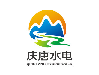 張曉明的山水logo-慶唐水電logo設計