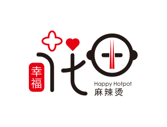 孫金澤的幸福花田麻辣燙 （Happy Hotpot）logo設(shè)計(jì)