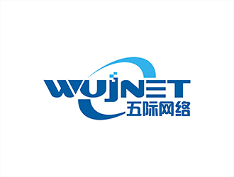 周都響的五際網(wǎng)絡（wujnet）logo設計