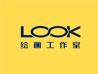 唐國強的look繪畫工作室logo設計