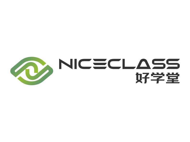 英文名字是“Niceclass ”，中文名字是“好學堂”logo設計