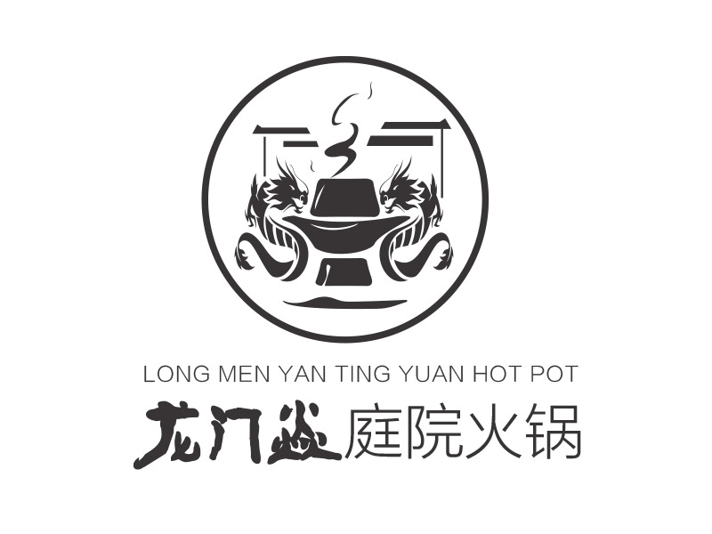 夢的龍門焱生態火鍋logo設計