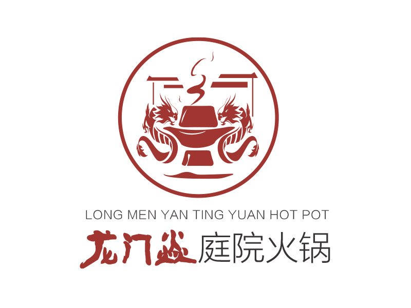 夢的龍門焱生態火鍋logo設計