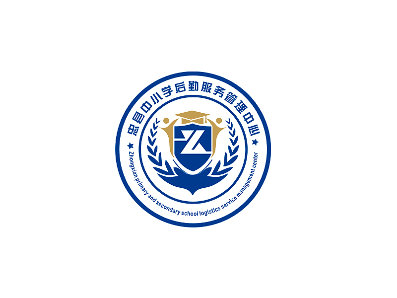 李杰的忠縣中小學后勤服務管理中心logo設計